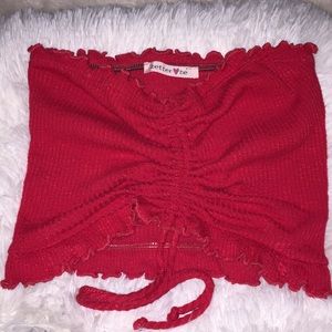 💚 Red tube crop top